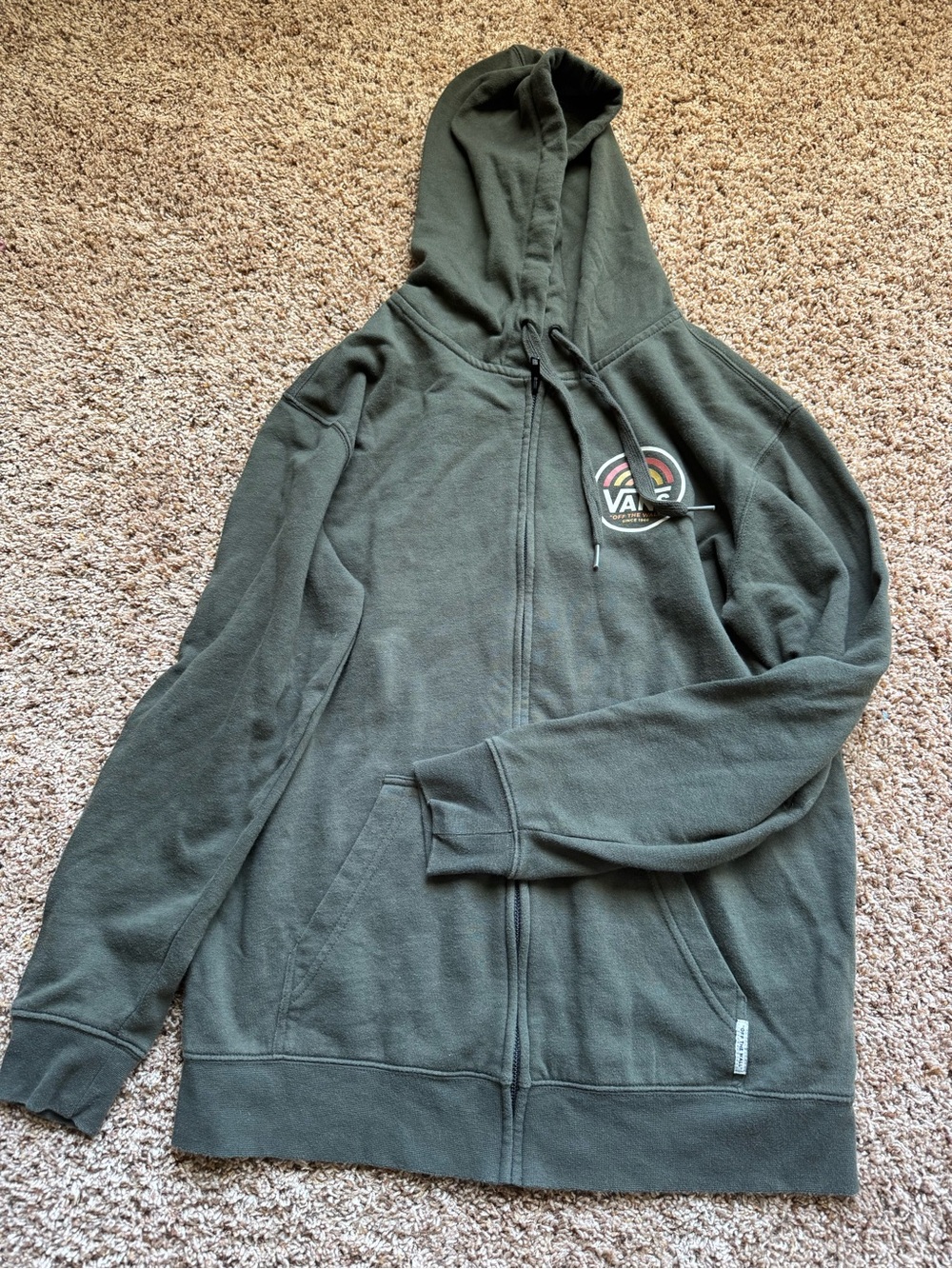 Vans Olive Green Zip Hoodie
